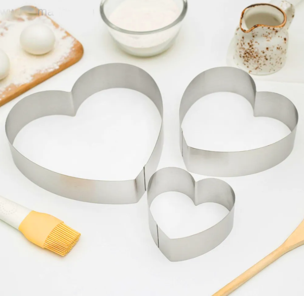 Форма для выпечки коржей нерж. сталь в коробке, набор 3 шт.